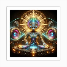 Psychedelic Dj Art Print