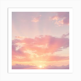 Sunset Over The Ocean Art Print