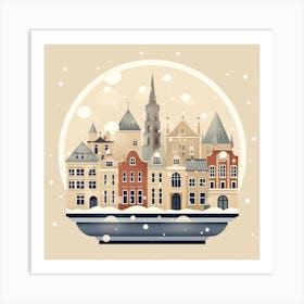 Bruges Belgium 3 Snowglobe Art Print