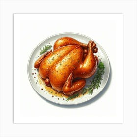 Roasted Chicken Art Print