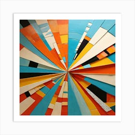 A painting that reflects the spirit of the times with mosaic art 07 Art Print