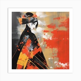 Artjuicebycsaba Close Up Style Minimalist Zen Japanese Noh Thea 110ea067 7b6a 4280 9c1c Dc8c7db91855 Denoised Upscaled X4 Art Print