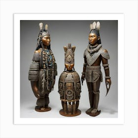 Three Native American Figurines 1 Art Print