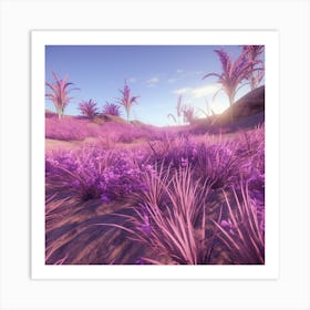 Purple Grass Art Print