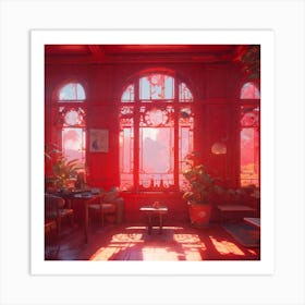 Red Room 3 Art Print