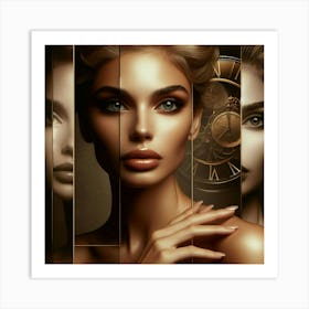 Portrait Of A Beautiful Woman Art Print