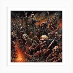 Skeletons Of Hell Art Print