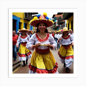 Colombian Dancers 3 Art Print