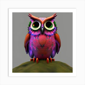 Colorful Owl 34 Art Print