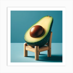 Avocado On A Chair 3 Art Print