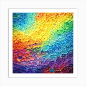 Abstract Rainbow Background Art Print