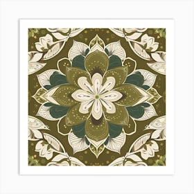 Floral Pattern Vector Art Print