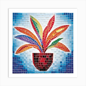 Mosaic Plant 3 Art Print