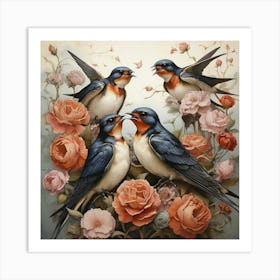 Swallows Art Print 1 Art Print