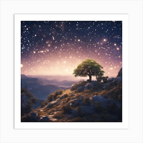 Tree In The Sky Art Print