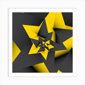 Yellow Abstract Art Print