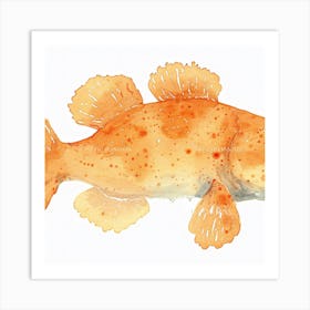 Orange Sea Urchin Art Print