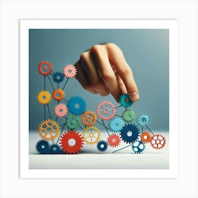 Business Concept With Gears Art Print