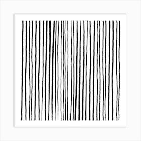 Black And White Striped Pattern Art Print