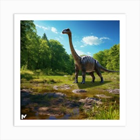 Dinosaur In The Forest 1 Art Print