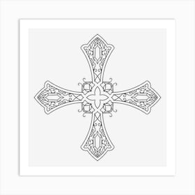 Cross Mandala 02 Art Print