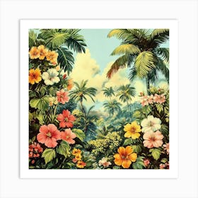 Tropical Garden Art Art Print