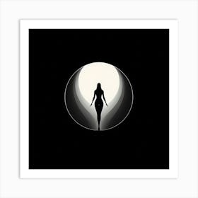 Silhouette Of A Woman 4 Art Print