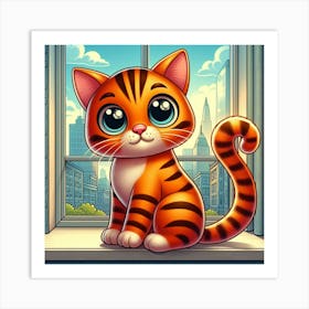 Orange cat 1 Art Print