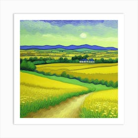 Golden Hour on the Farmhouse Art Print