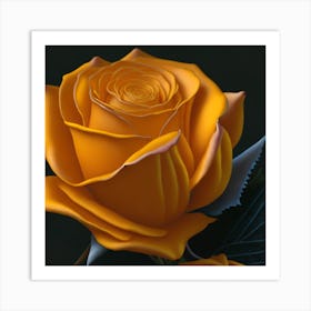 Orange Rose 1 Art Print