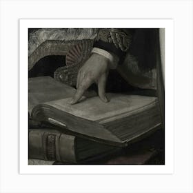 Hand Reaching For A Book Art Print