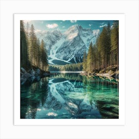 Lake In The Mountains 48 Art Print