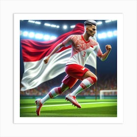 Soccer Player In Indonesia 2 Art Print