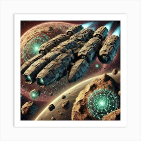 Stoneclad Defender With Earth Based Energy Shields Art Print