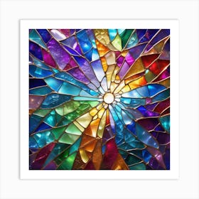 Vitrai Art Broken Glass Effect No Background Stunning Something That Even Doesnt Exist Mythic Art Print