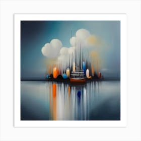 Boats In The Water Art Print