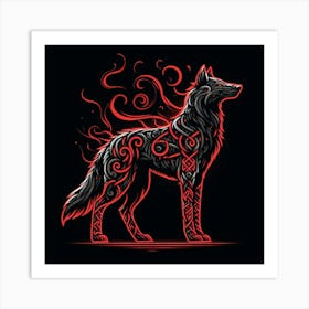 Black Wolf 3 Art Print