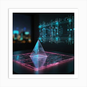 Futuristic Pyramid Art Print