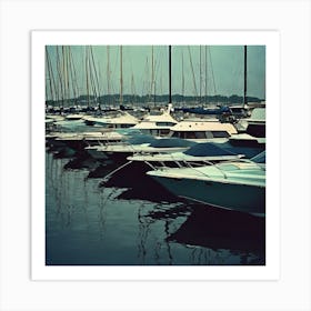 Marina - boats Art Print