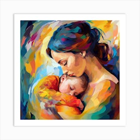 Mother And Child 14 Art Print