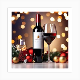 Christmas Wine 3 Art Print