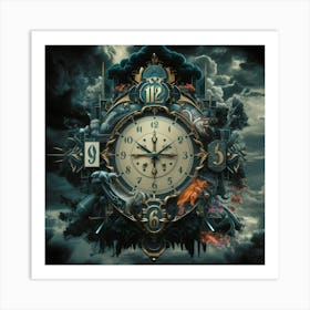 Clock Of The Gods Art Print