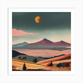 Landscape Painting 125 Art Print