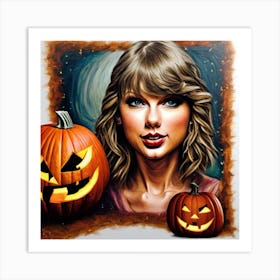 Taylor Swift Halloween Painting Art Print