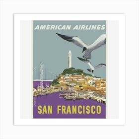 American Airlines San Francisco Art Print