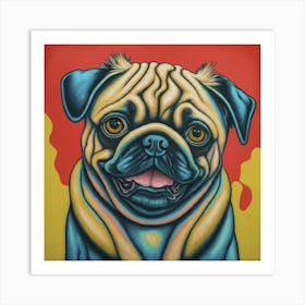 Pug Portrait Art Print