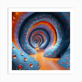 Octopus Tunnel Art Print