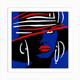 'A Woman In A Hat' Art Print