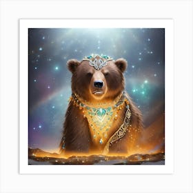 Bear With A Crown Art Print