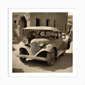 Car In The Desert Art Print